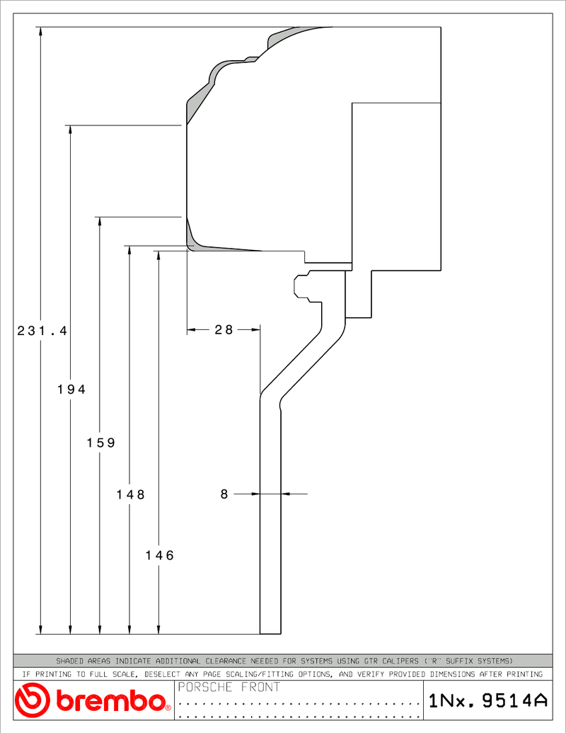Wheel fitment diagram
