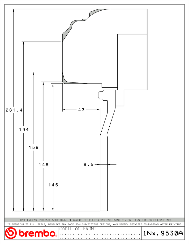 Wheel fitment diagram