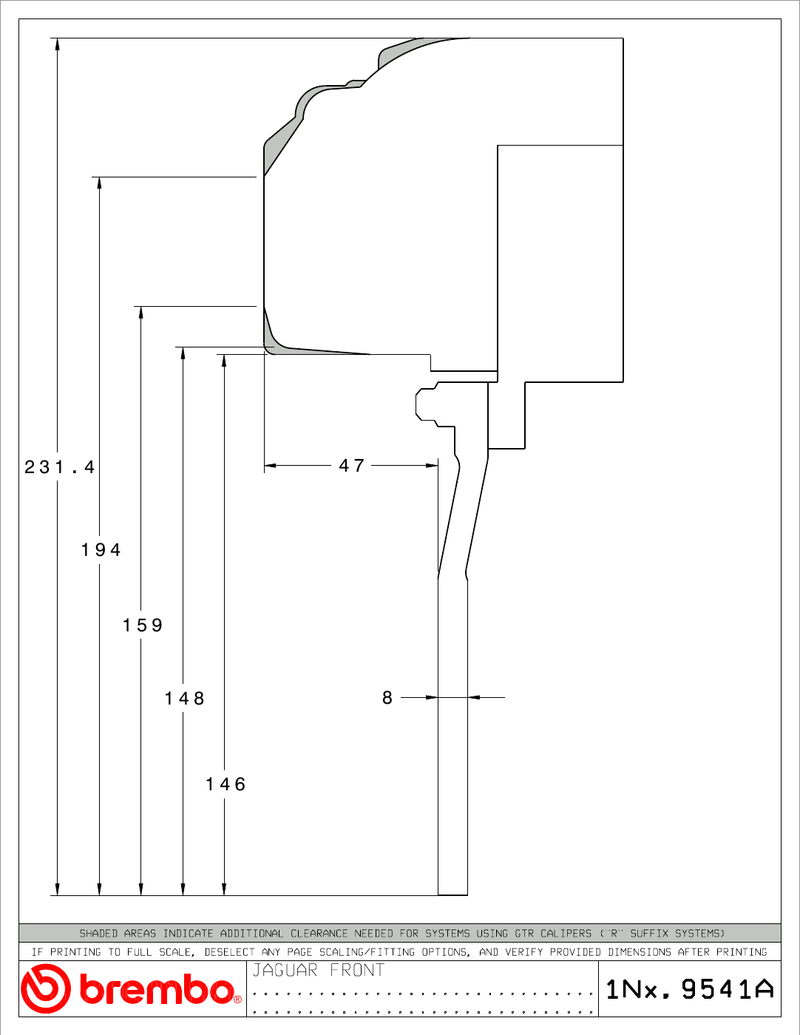 Wheel fitment diagram