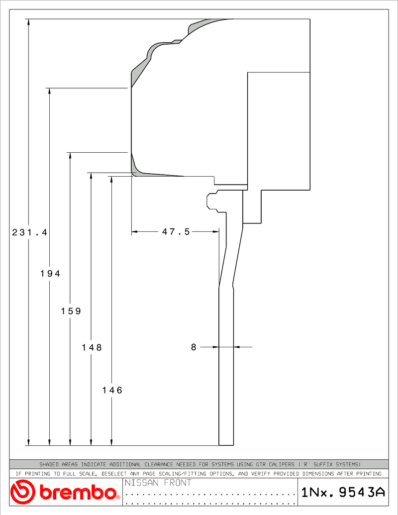 Wheel fitment diagram