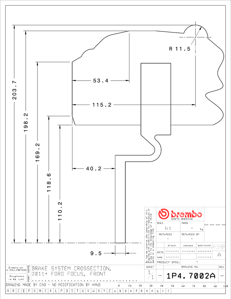 Wheel fitment diagram