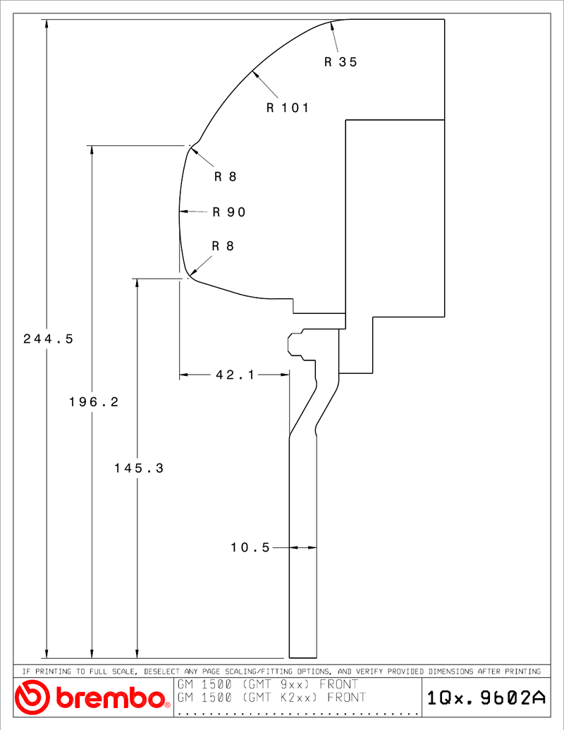 Wheel fitment diagram