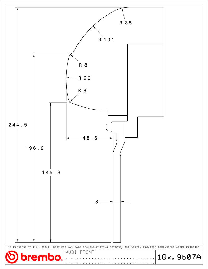 Wheel fitment diagram