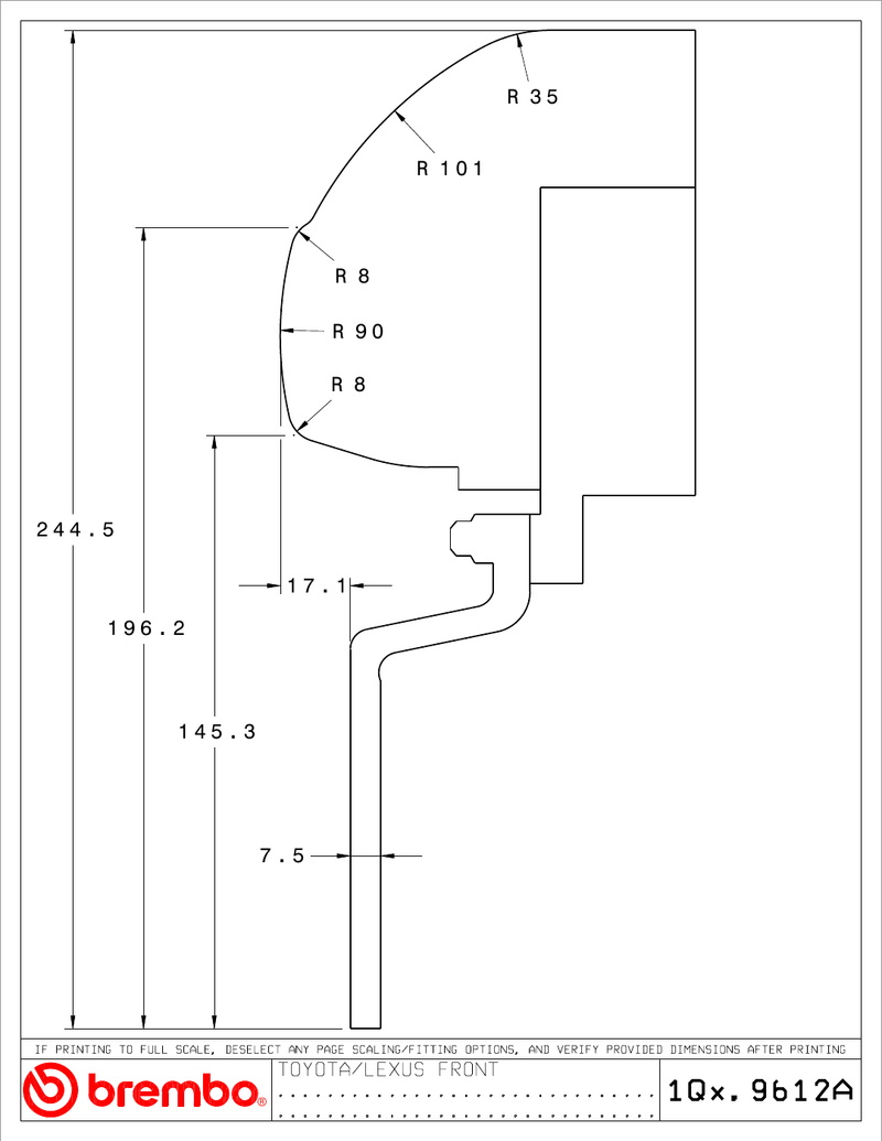 Wheel fitment diagram