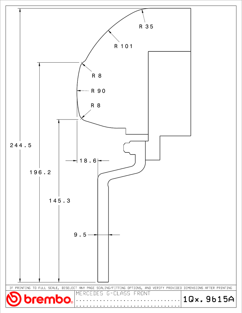 Wheel fitment diagram