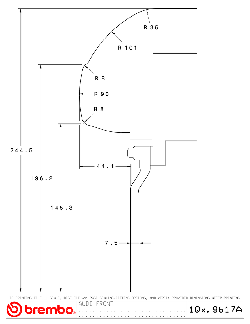 Wheel fitment diagram