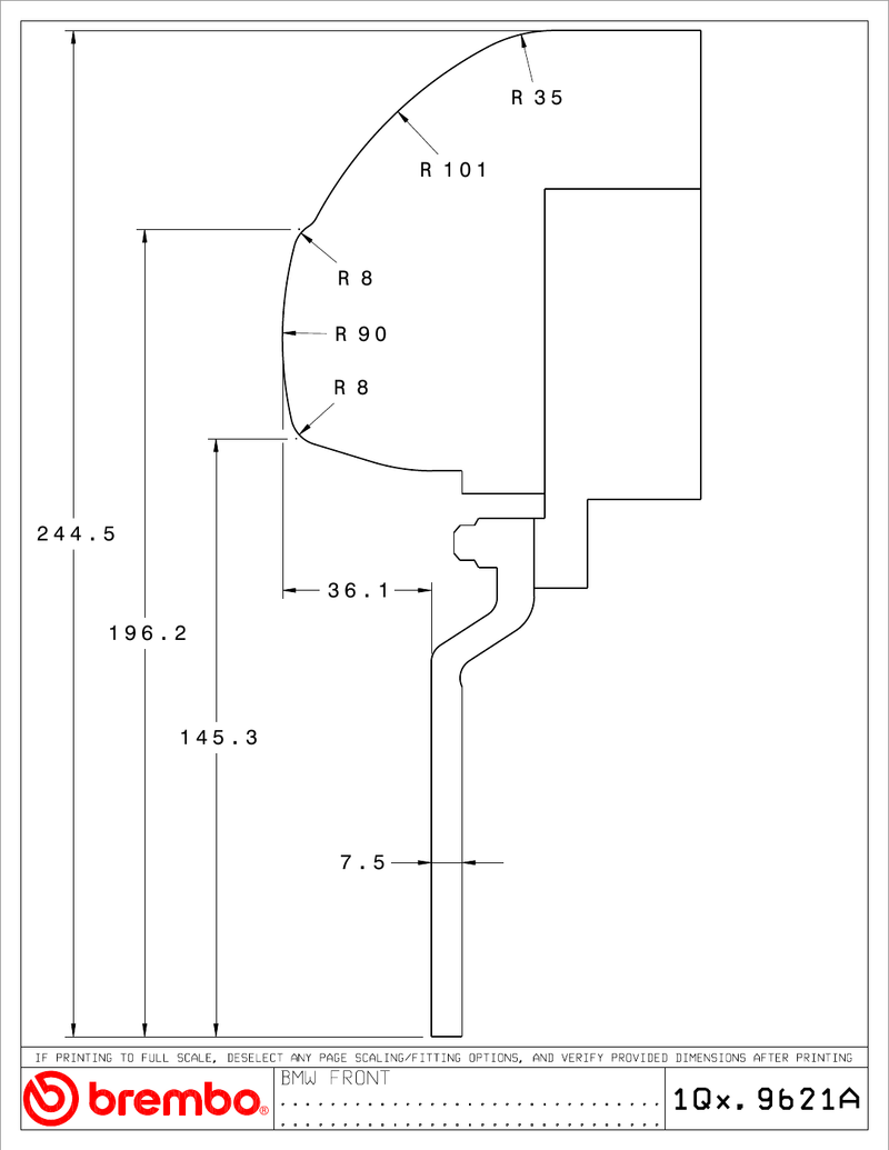 Wheel fitment diagram