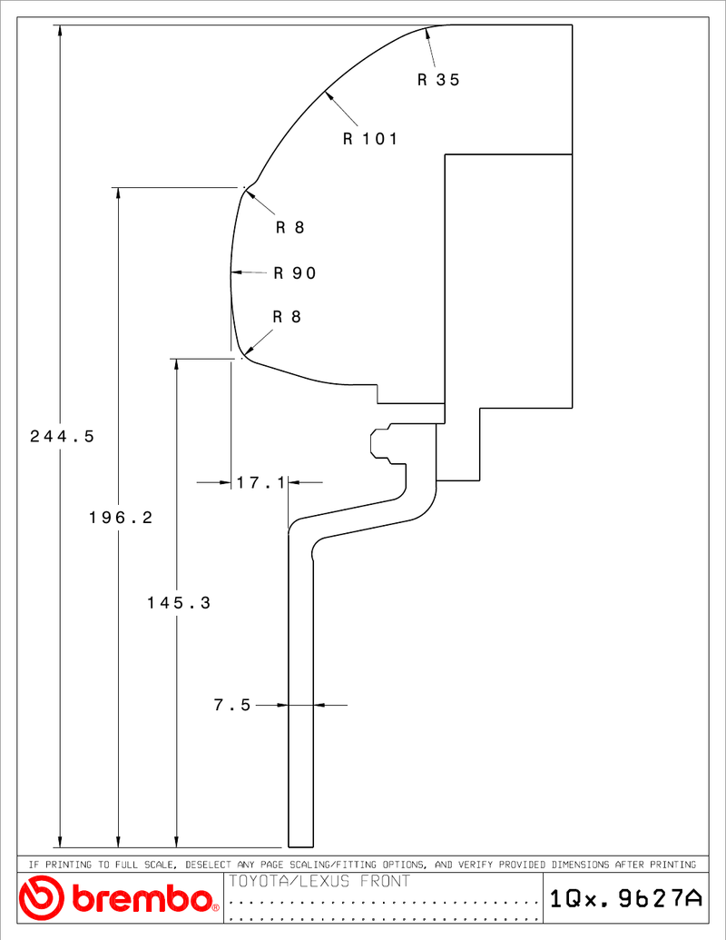 Wheel fitment diagram