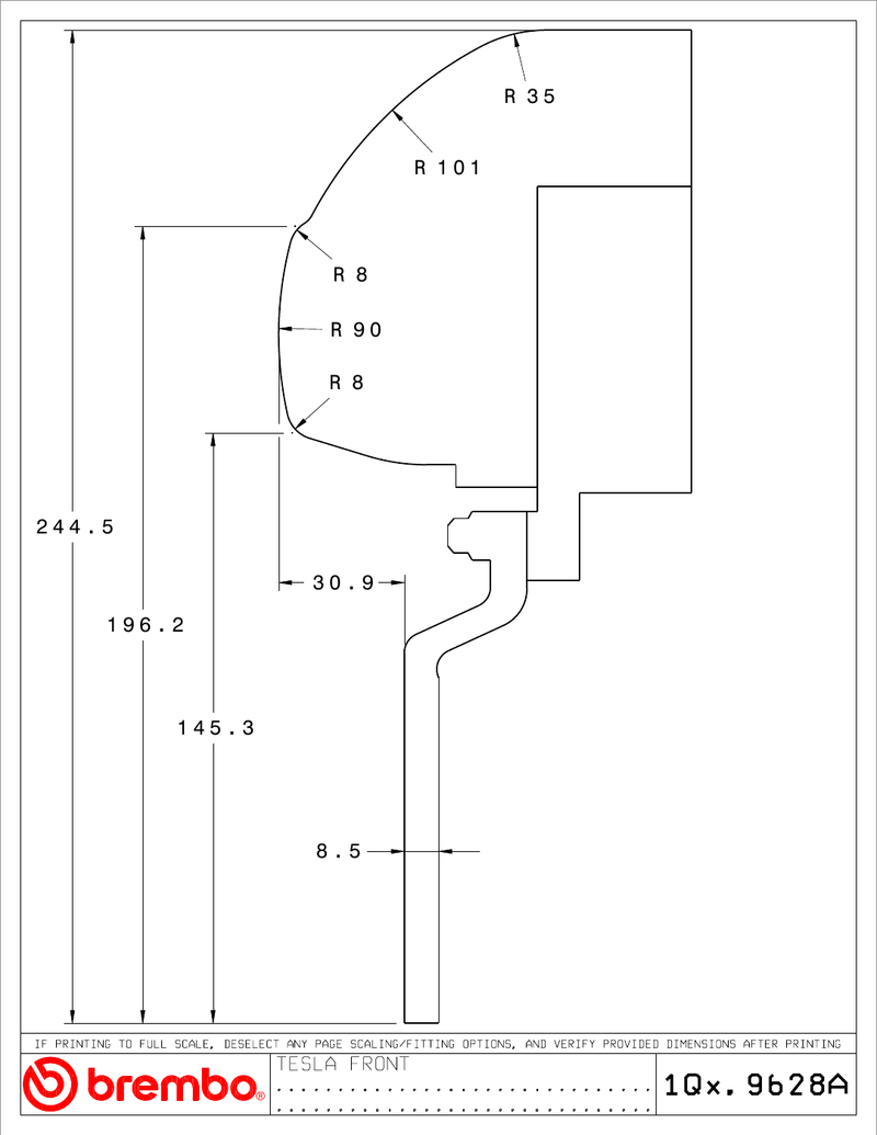 Wheel fitment diagram