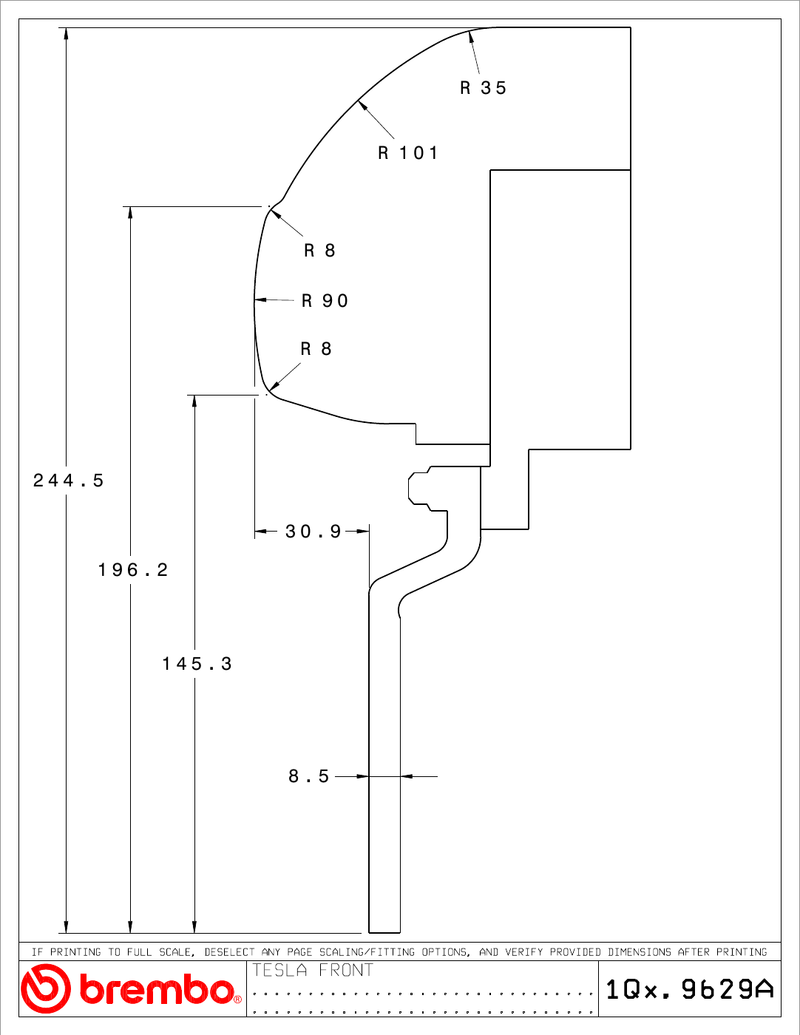 Wheel fitment diagram