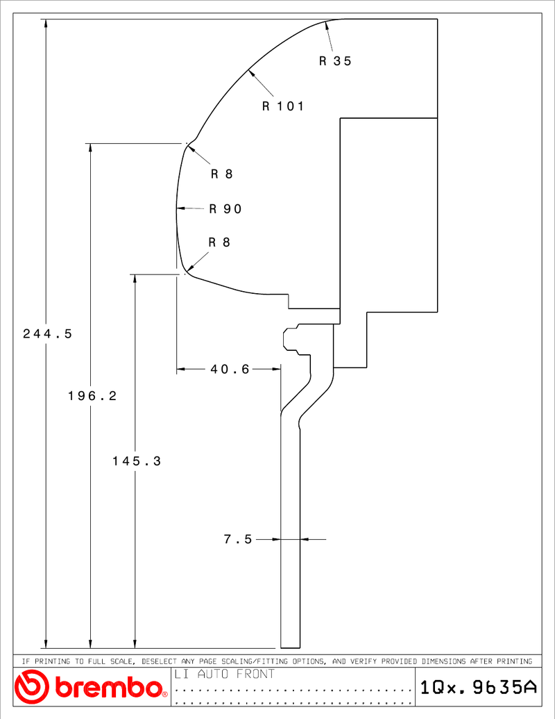 Wheel fitment diagram