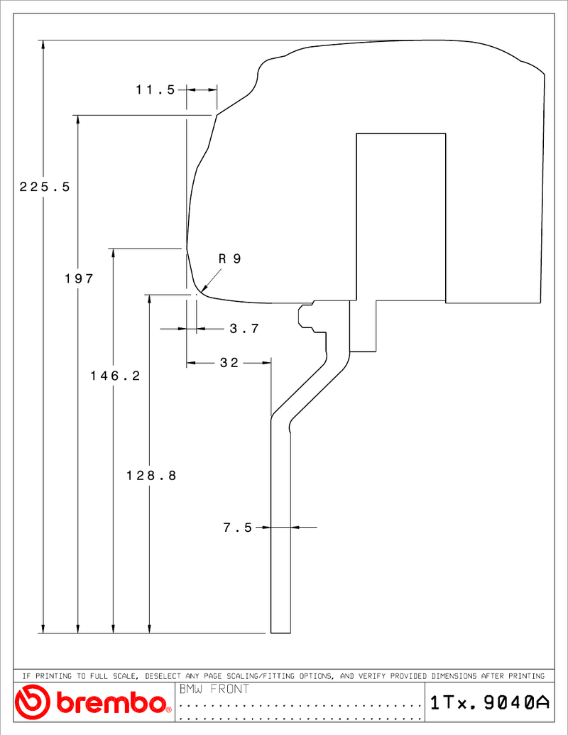 Wheel fitment diagram