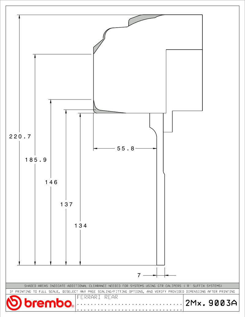 Wheel fitment diagram