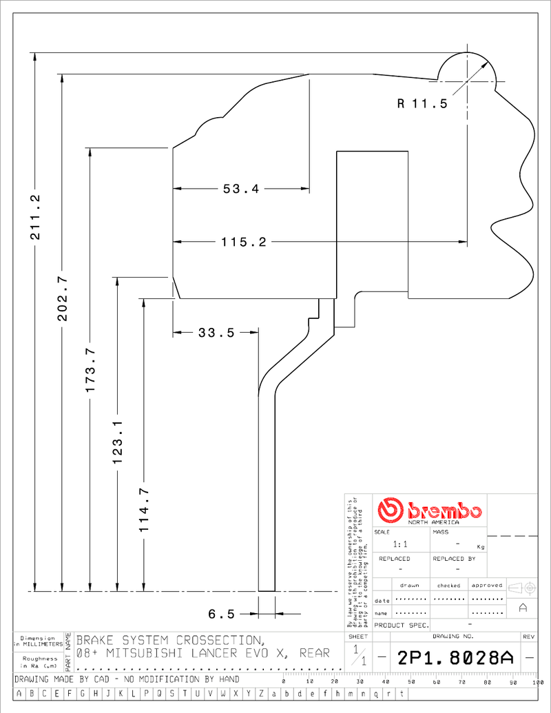 Wheel fitment diagram