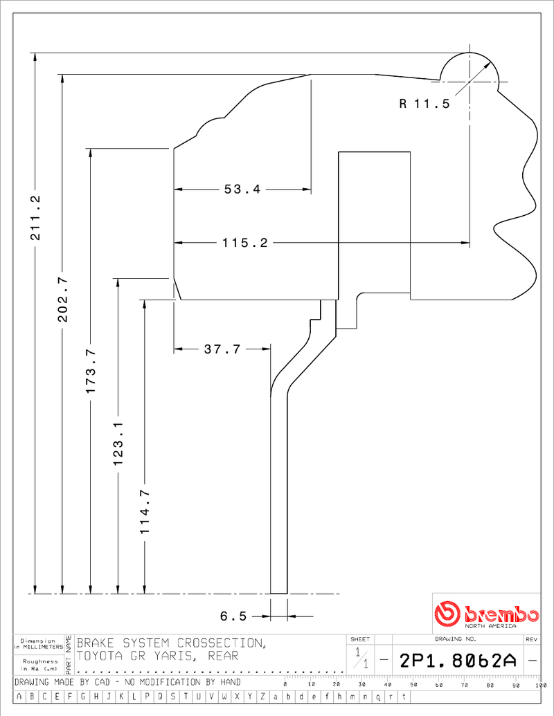 Wheel fitment diagram