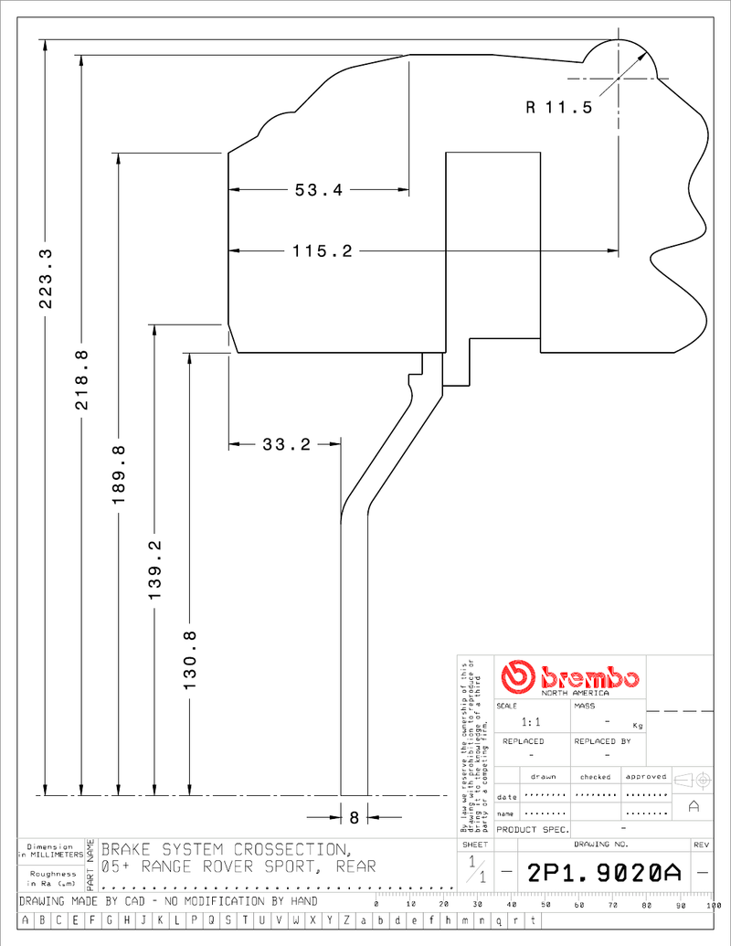 Wheel fitment diagram