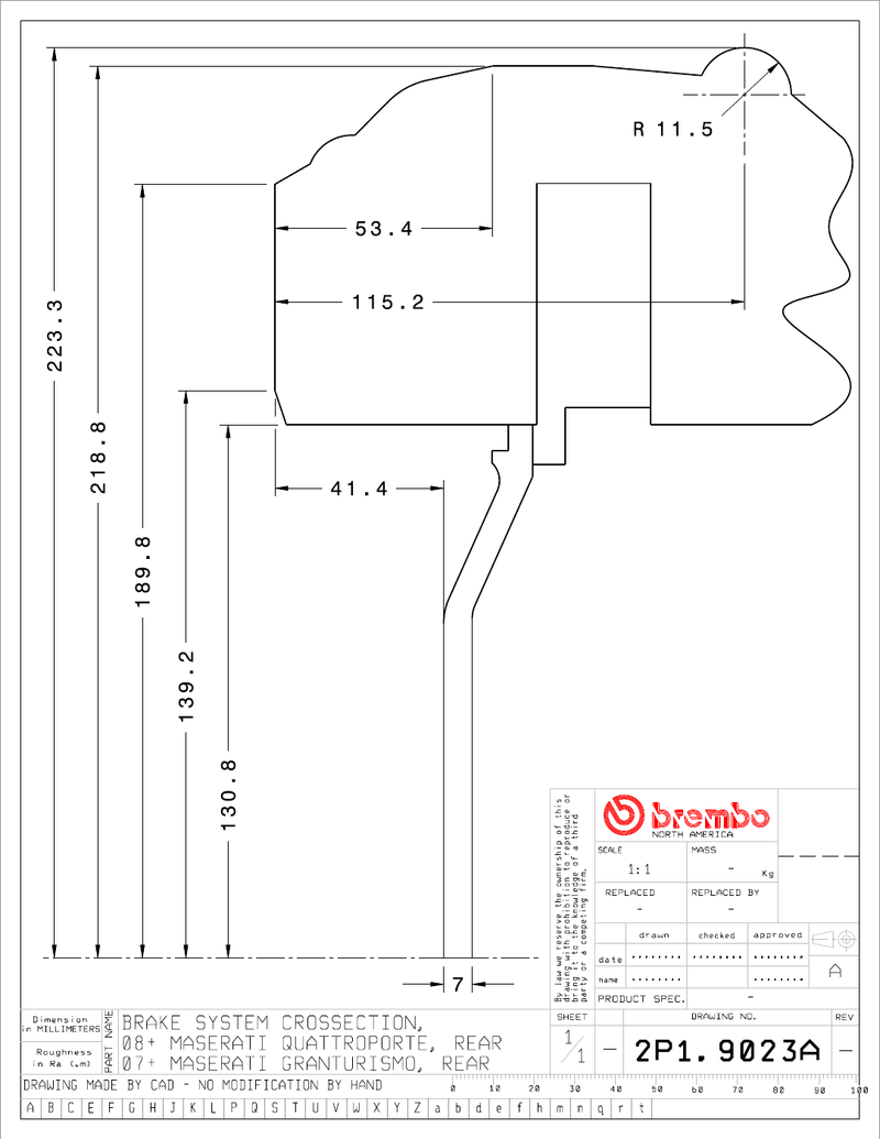 Wheel fitment diagram