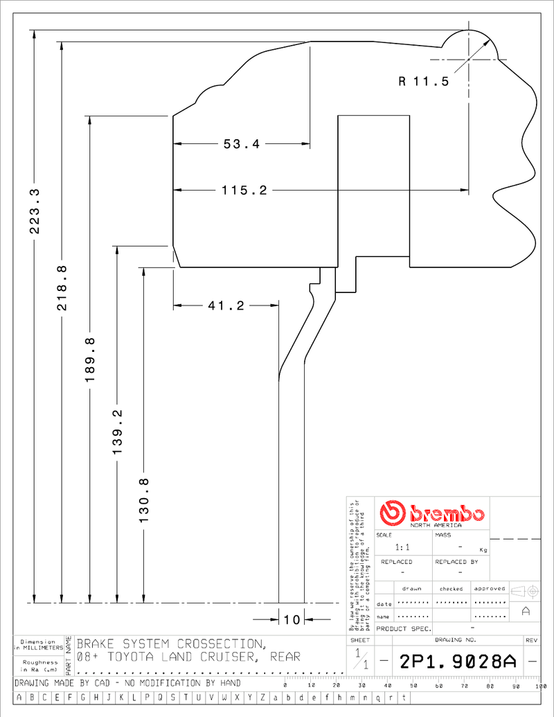 Wheel fitment diagram