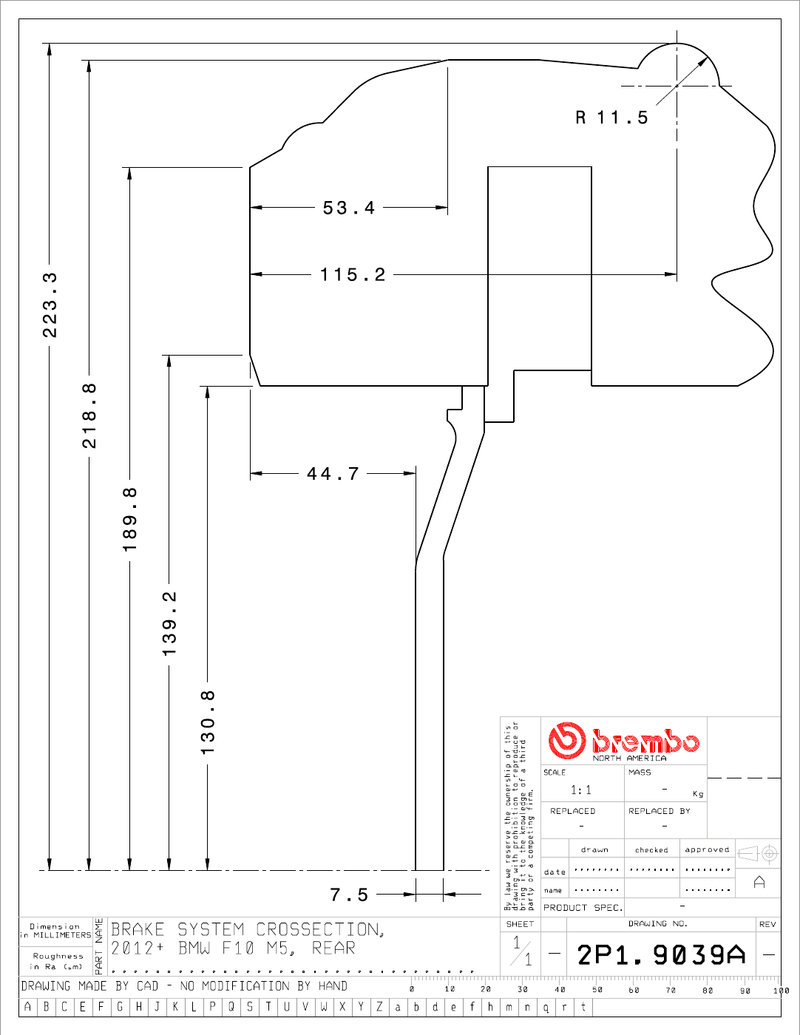 Wheel fitment diagram