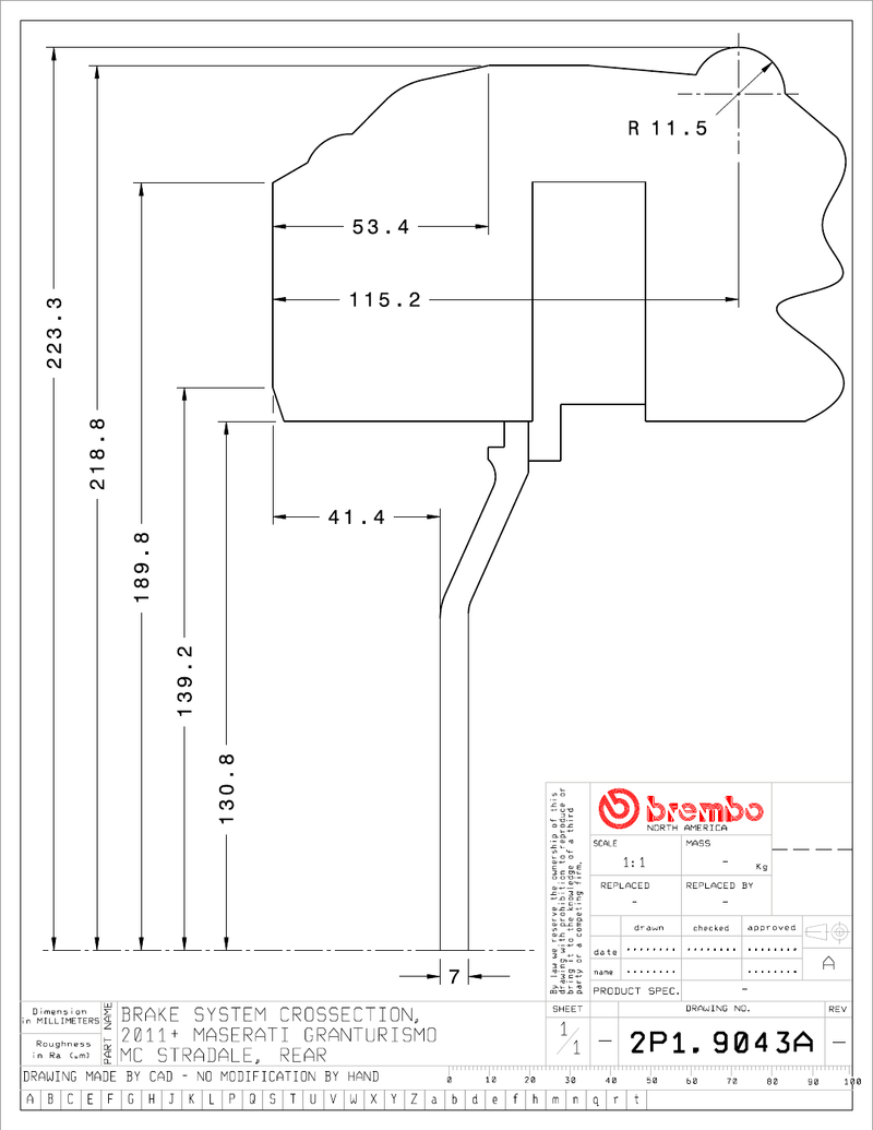 Wheel fitment diagram