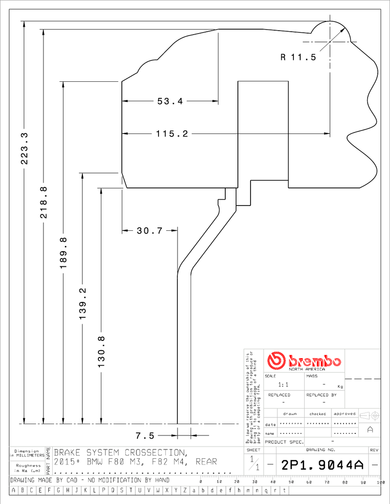 Wheel fitment diagram