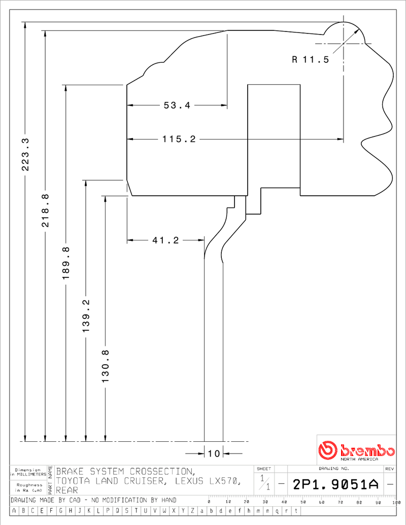 Wheel fitment diagram
