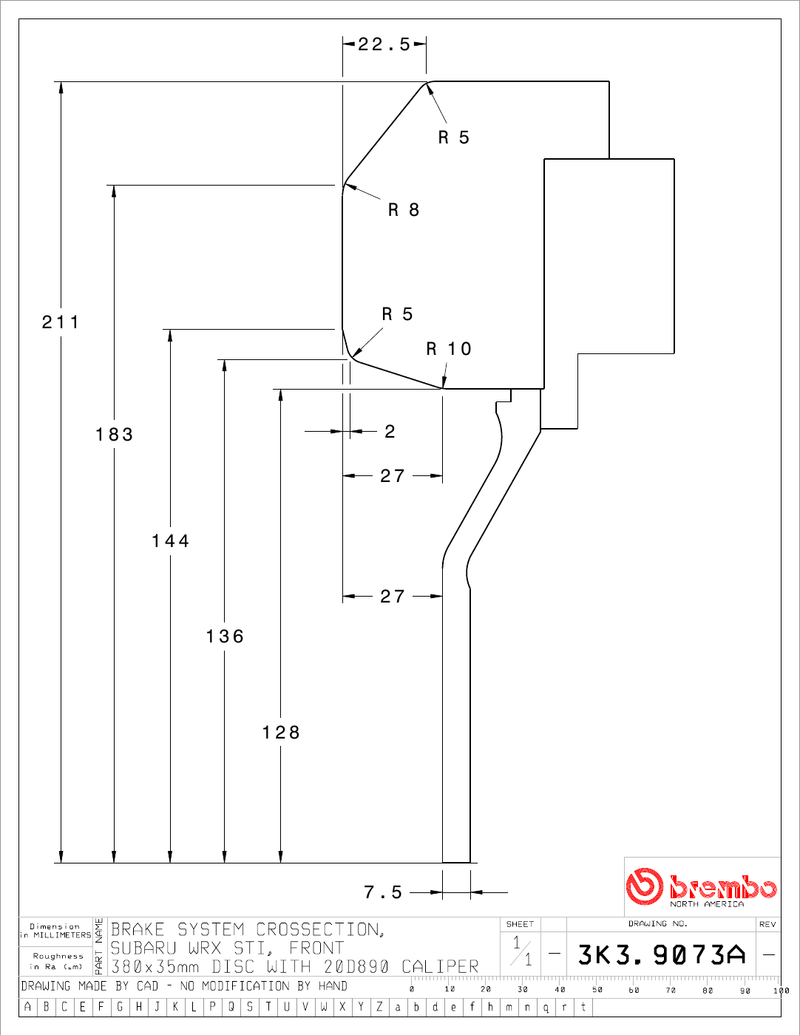 Wheel fitment diagram