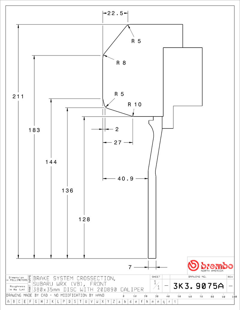 Wheel fitment diagram