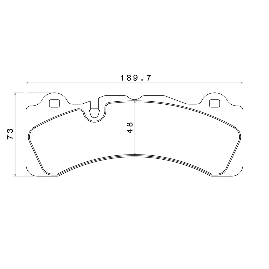 Brake Pads for Brembo GT Brake Systems, Shape 1001