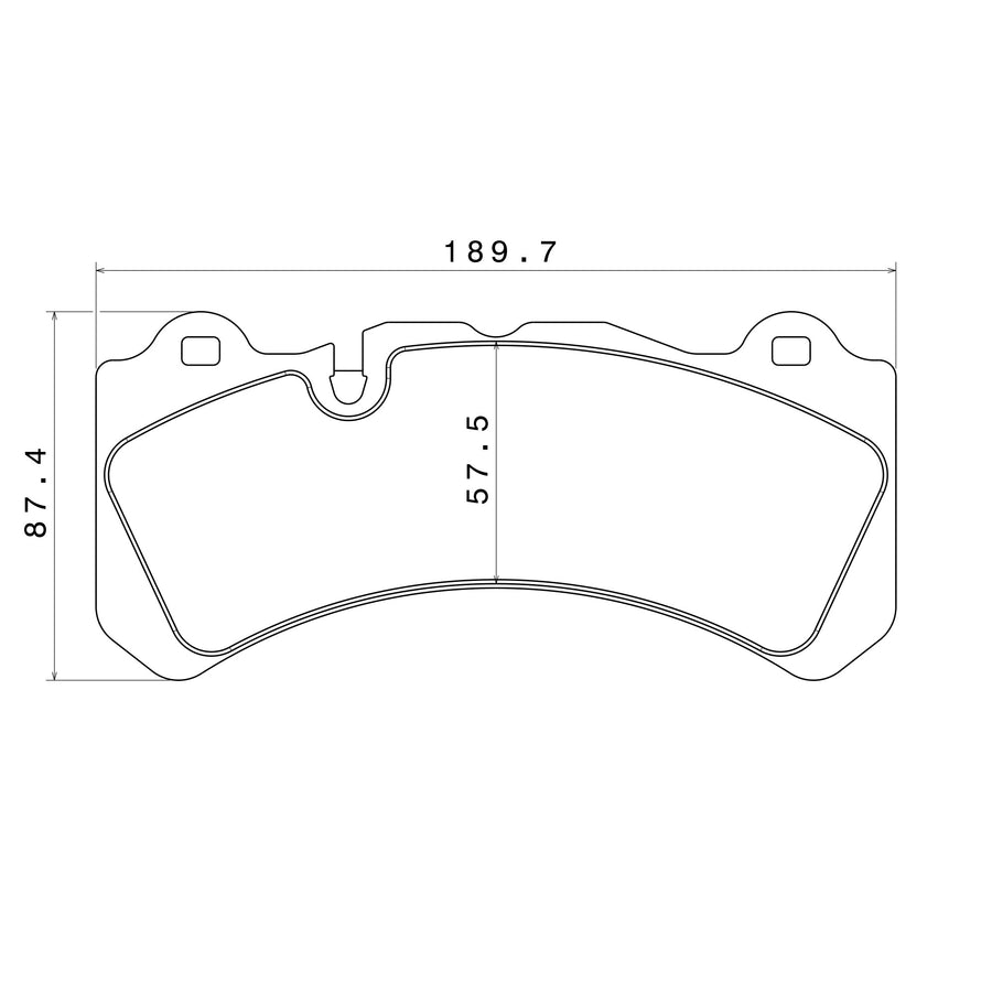 Brake Pads for Brembo GT Brake Systems, Shape 1002