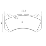Brake Pads for Brembo GT Brake Systems, Shape 1003 | Brembo FM1000 Compound, 18mm