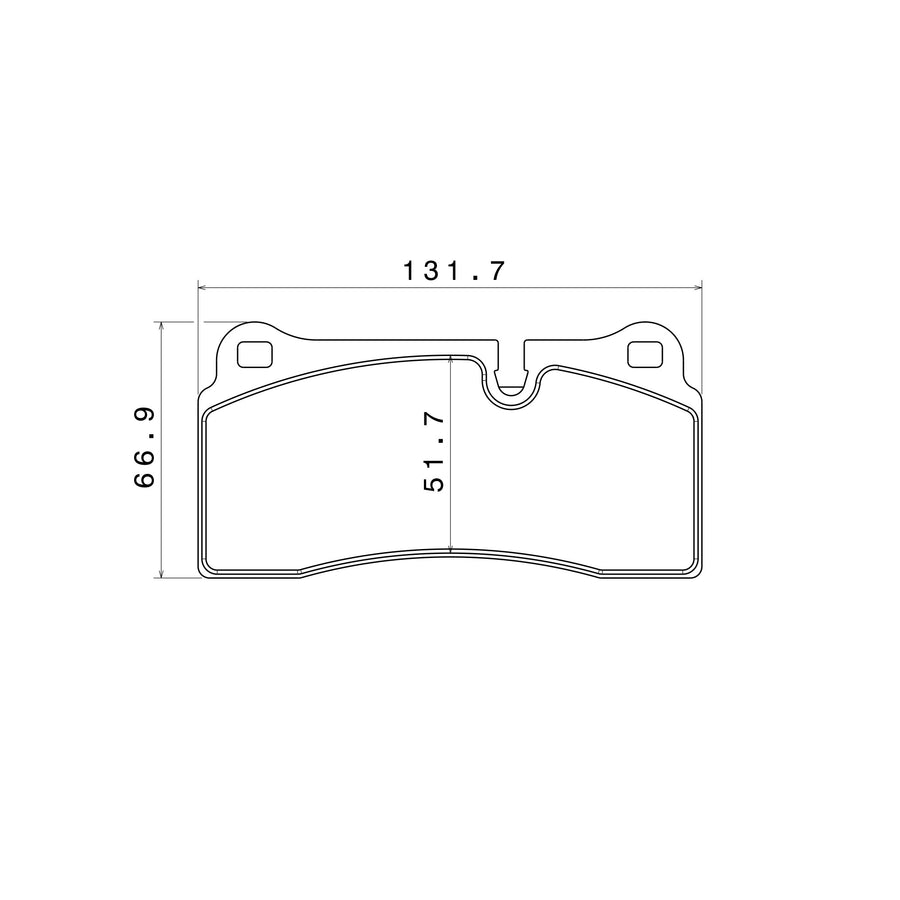 Brake Pads for Brembo GT Brake Systems, Shape 1010