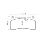 Brake Pads for Brembo GT Brake Systems, Shape 1010 | Brembo FM1000 Compound, 18mm