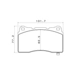 Brake Pads for Brembo GT Brake Systems, Shape 1012 | RT TS20 Compound, 18mm