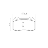 Brake Pads for Brembo GT Brake Systems, Shape 1014 | Brembo FM1000 Compound, 15mm