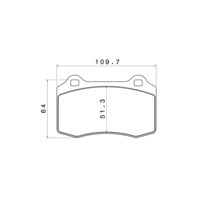 Brake Pads for Brembo GT Brake Systems, Shape 1014
