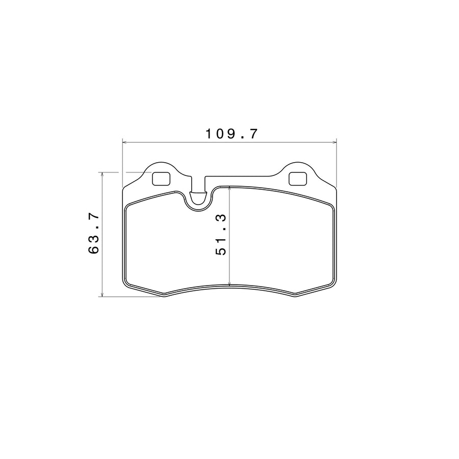 Brake Pads for Brembo GT Brake Systems, Shape 1015