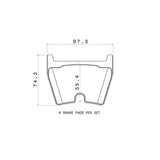 Brake Pads for Brembo GT Brake Systems, Shape 1016 | Brembo FM1000 Compound, 17mm
