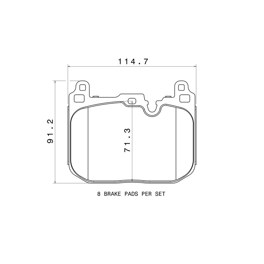 Brake Pads for Brembo GT Brake Systems, Shape 1017
