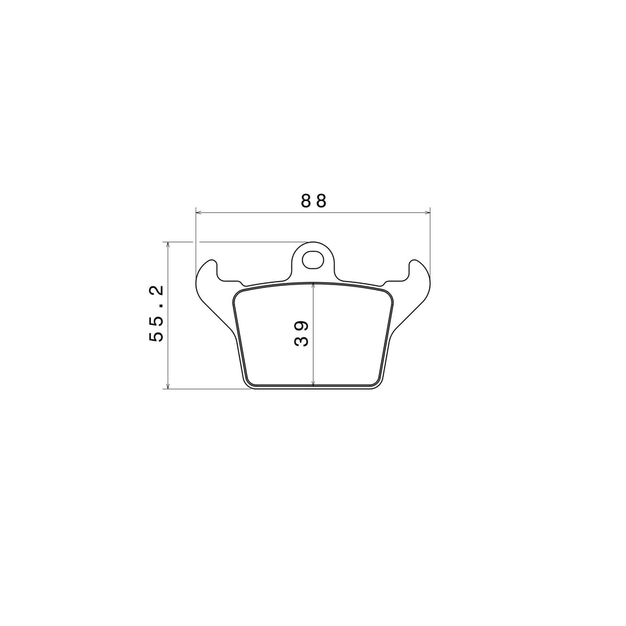 Brake Pads for Brembo GT Brake Systems, Shape 1018