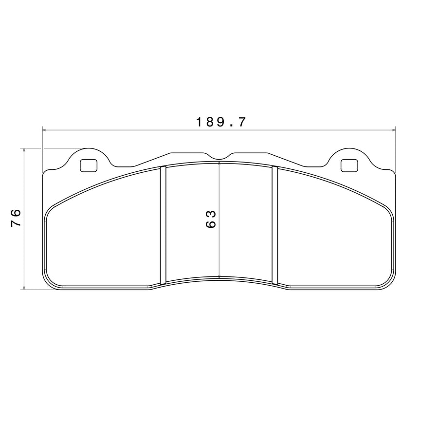 Brake Pads for Brembo GT Brake Systems, Shape 1019