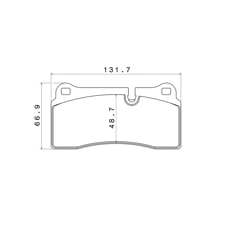Brake Pads for Brembo GT Brake Systems, Shape 1020