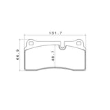 Brake Pads for Brembo GT Brake Systems, Shape 1020 | Brembo FM1000 Compound, 18mm