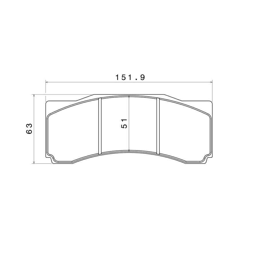 Brake Pads for Brembo PISTA Brake Systems, Shape 1018