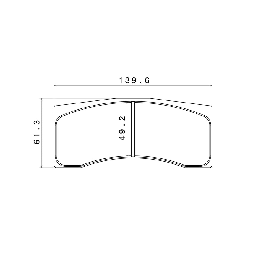 Brake Pads for Brembo PISTA Brake Systems, Shape 4006